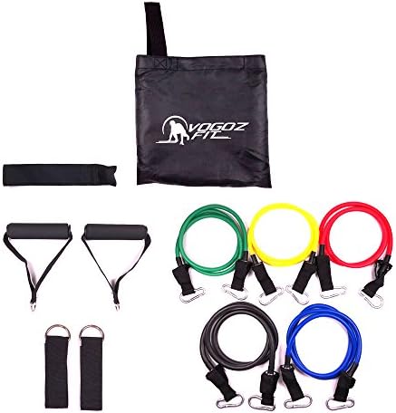 Resistance Bands Set - Best For Sport Exercises, Physical Therapy And Workout With Door Anchor Attachment, Legs Ankle Strap, Handles, Carrying Case & Free Manual