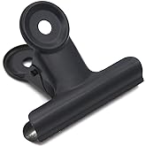 Coideal 12 Pack Large Black Bull Binder Paper Clips, Metal Hinge Clip File Clamps for Crafts, Food Bags, Drawing, Photo at Home Kitchen Office (2 1/2 Inch)