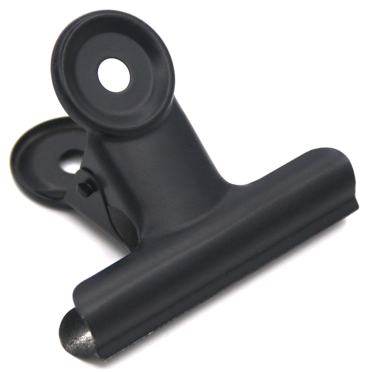 Coideal Large Bull Binder Clips, 12 Pack Black Metal Hinge Paper Clips for Crafts Bags Photos at Home & Office (63mm)