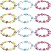 meekoo 12 Pieces Faux Seashell Stretch Bracelets Novelty and Mermaid Fashion Bracelets for Little Girls