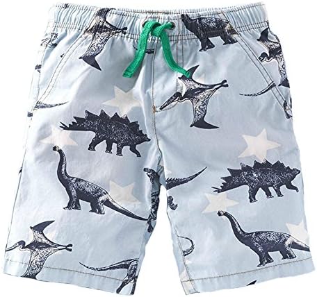 Koupa Little Boys' Dinosaur Cotton Shorts Summer Beach Shorts 18M-7T