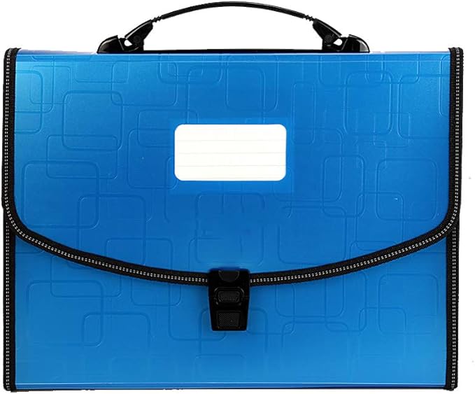 Expanding Organizer File Folder 12 Pockets Portable Expanding File Box