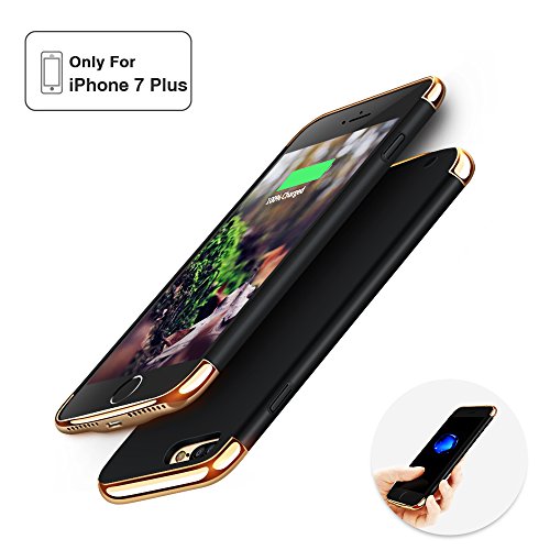 iPhone 7 Plus Battery Case ,Joyroom Ultra Slim Extended Battery Case for iPhone 7 Plus with 3500mAh Capacity Portable Charger Case (Black)