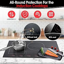 KitchenRaku Large Induction Cooktop Protector Mat