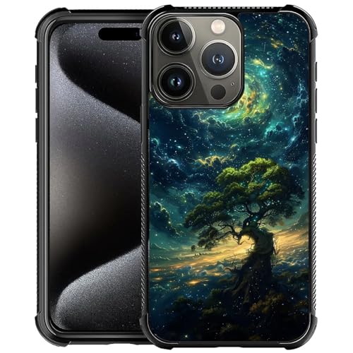 CARLOCA for iPhone 16 Pro Max Case,Bright Painting Tree Star Pattern Ultra Protection Shockproof Soft Silicone TPU Non Slip Back for iPhone 16 Pro Max at Amazon
