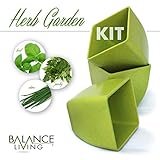 Balance Living Herb Seeds Growing Kit - Set of 3 pots and organic soil