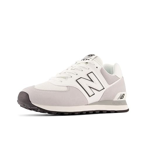 New Balance Unisex 574 V2 Sneaker, Grey/White, 10.5 US Men
