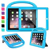 AVAWO Kids Case for iPad 2 3 4 (Old Model)- Built-in Screen Protector, Shockproof Handle Stand Kids Friendly Compatible with iPad 2nd 3rd 4th Generation (Blue)
