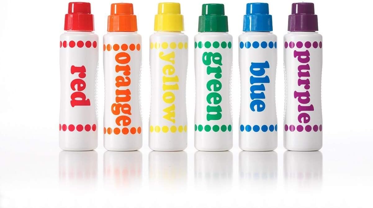 Lusun Do A Dot Art! Markers 6-Pack Rainbow Washable Paint Markers, The Original Dot Marker