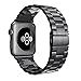 Simpeak Band Compatible with Apple Watch 38mm 40mm Series 6 SE 5 4 3 2 1, Women Men Solid Stainless Steel Business Band Strap Replacement for iWatch 38 40, Black