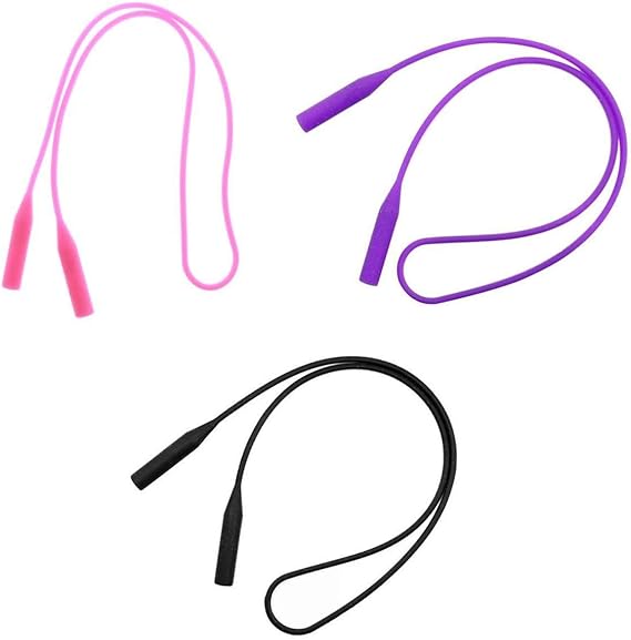 Amazon F Fityle メガネチェーン シリコン メガネストラップ 眼鏡ストラップ ずれ落ち防止 男女兼用 3本セット 全2選択 ブラック ピンク パープル 眼鏡小物 通販