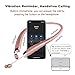 Bluetooth Headphones Retractable, LSCHARM Sport Wireless Stereo Neckband Headset Retractable Earbuds Noise Cancelling with Mic (Rose Gold)
