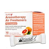 Crushables Air Freshener: 100% Pure Essential Oils. Chemical Free. Air Freshener for Home, Car, Gym Bag, Bathroom, Closet, Laundry, Trunk, and Small Spaces. Instant Aromatherapy in Just One Crush! Box of 10 (Pink Grapefruit)