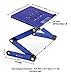 Executive Office Solutions Portable Adjustable Aluminum Laptop Desk/Stand/Table Vented Notebook-MacBook-Ultra Light Weight Ergonomic TV Bed Large Lap Tray Stand Up/Sitting-Blue (EOS-4)