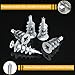 LuckIn Drywall Anchors and Screws, Zinc Self Drilling Wall Anchors for Drywall, 200 Pieces (100 Anchors + 100 Screws)