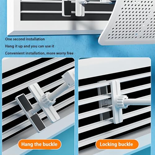 TERRIFI 4 Pcs Freestanding Air Vent Deflector - Adjustable Wind Direction, Ceiling Register Vent Deflector, Air Conditioner & AC Air Deflector, Suitable for Central Air Conditioning
