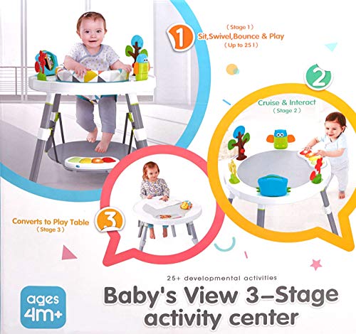 Dporticus Baby 3-Stage Jump Entertainers Activity Center Playful Multi-Function Jump&Rocking Chair with Toys and Music - Thumbnail 5