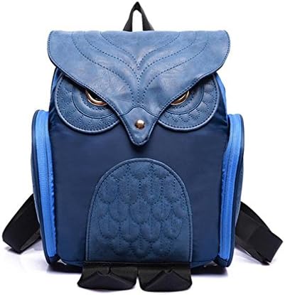 Newest X Feeling Cute Owl Backpack Women Cartoon School Bags For Teenagers Girls Nylon Women Backpack blue