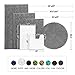 Mayshine 2 Pack (20x32/20x20U inches) Non-Slip Bathroom Rug Shag Shower Mat Machine-Washable Bath Mats with Water Absorbent Soft Microfibers of - White