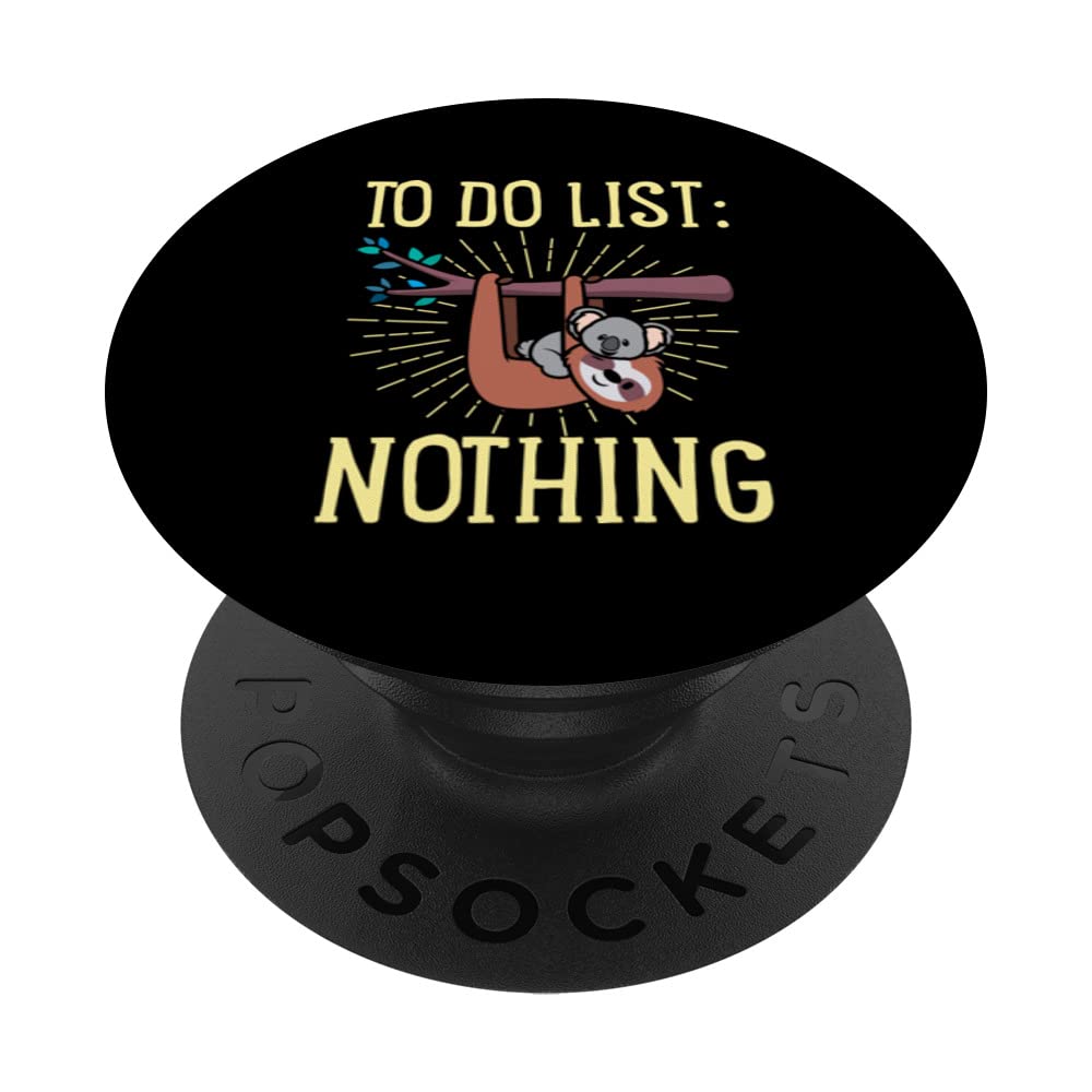 Sloth and Koala Lover Graphic Women Girls Sloth and Koala PopSockets Swappable PopGrip