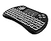 Rechargable mini keyboard，Tripsky H9 2.4GHz Backlit Mini Wireless Keyboard, Handheld Remote with Touchpad Mouse for Android TV Box, Windows PC, HTPC, IPTV, Raspberry Pi, XBOX 360, PS3, PS4(Black)