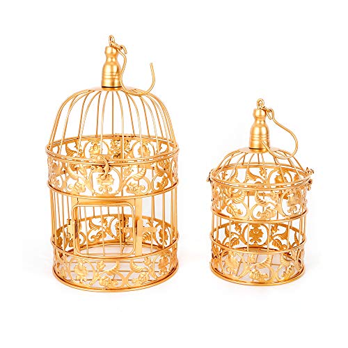 Cupcake Stands, 14 Set Metal Crystal Cake Holder Cupcake Stand Cake Dessert Holder with Pendants and Beads,Wedding Birthday Dessert Cupcake Pedestal Display, Gold USA STOCK (14, Gold)