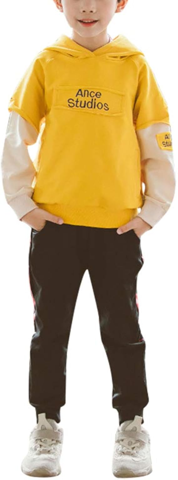 Amazon チレエコ Chireeko 男児 セットアップ スウェット パーカー 長ズボン ロングパンツ セットアップ 子供服 ジャージ トレーナー 厚手 防寒 ゆったり 大きいサイズ 運動着 冬 春 秋 2点上下セット トレーナー パーカー 通販