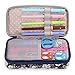 BTSKY Floral Pencil Case with Compartments -High Capacity Double Layers Pencil Pouch Stationery Organizer Multifunction Cosmetic Makeup Bag, Perfect Holder for Pencils and Pens(White Flower)