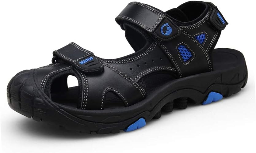 Amazon Pulangke サンダル メンズ スポーツサンダル 水陸両用 牛革 ビーチサンダル つま先保護 夏 アウトドア ファッション おおきいサイズ ファッションサンダル