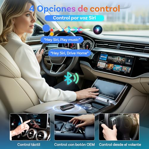 OTTOCAST Play2Video Ultra 2026 AI Box, Adaptador Inalámbrico CarPlay y Android Auto con Youtube, DAZN, Spotify, WiFi 6, 4GB+32GB, Plug & Play para Coche con CarPlay por Cable Desde 2016