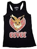 Pokemon Eevee Juniors Black Racerback Tank Top