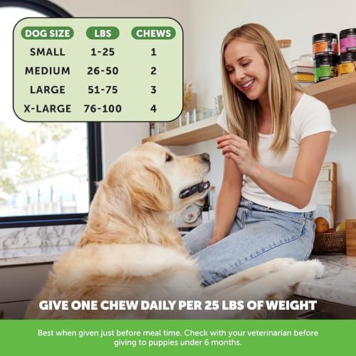 GRASS GREEN DOG CHEWS – URINE NEUTRALIZER FOR LAWN, DOG PEE GRASS HELPS YARD STAY GREEN ADDRESSING BURN SPOTS WITH PROBIOTICS & ENZYMES (TURKEY)