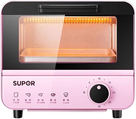 Amazon Co Jp 小さなオーブントースター 6lミニオーブン 家庭用電気オーブン 時間とエネルギーの節約 低炭素エネルギーの節約 30分のタイマーとリマインダー着信音 800w ピンク ブルー ホーム キッチン