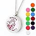 Lademayh Essential Oil Diffuser Necklace Aromatherapy Pendant Globe Pattern Jewelry, 30mm Stainless Steel Locket Perfume Necklace with 24