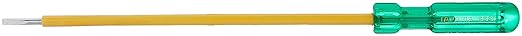 Taparia 833 I Steel (4.0 x 0.6mm) Insulated Screw Driver (Green and Yellow)
