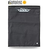 Faraday Bag XXL 14" x 16" TESTED! - Heavy Duty Black Canvas for Cell Phones, Tablets, Key FOBs, Passports, Credit Cards - EMP CME EMF Signal Shielding for Law Enforcement and Military