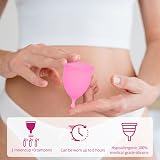 ACWOO Menstrual Cup Set 2PCS S & L Medical Grade Silicone Reusable view 4