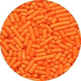 Orange Cake Decorations - ORANGE JIMMIES EDIBLE Candy Confetti Sprinkles for Cakes, Cupcakes & Cookies