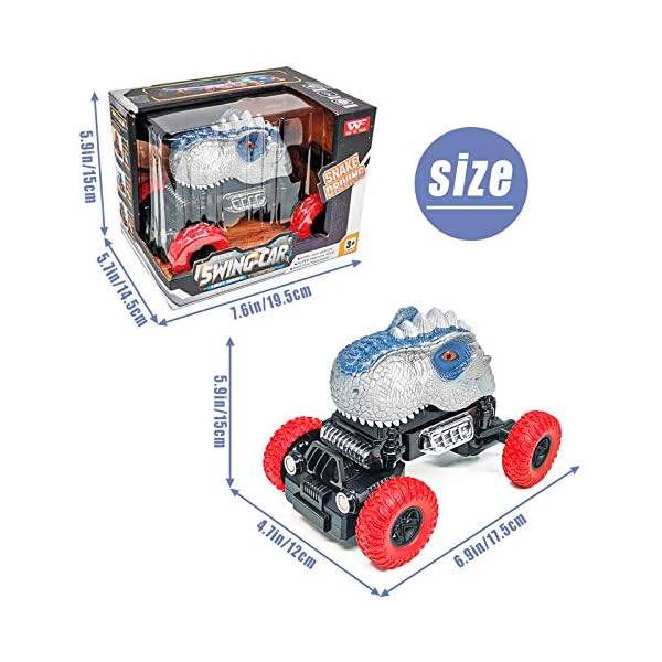 FGZU-Dinosaur-Car-Toy-With-LED-Lights-and-Realistic-Sound-The-Best-Gift-for-Boys-T-Rex FGZU Dinosaur Car Toy, With LED Lights and Realistic Sound - The Best Gift for Boys (T-Rex)