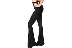 SATINA Flare Leggings | High Waisted Yoga Pants for Women | Tummy Control | Palazzo Pants | Buttery Soft | Bell Bottom Pants