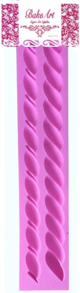 BakeArt Silicone Rope Cake Border Mold for Fondant, Gumpaste and Cake Decorating - Long