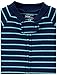 Simple Joys by Carter's Baby Boys' 2-Pack 2-Way Zip Cotton Footed Sleep and Play, Grey/Navy Stripe, 6-9 Months
