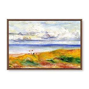 Framed Canvas Wall Art for Living Room, Bedroom La Grenouillere by Pierre-Auguste Renoir Canvas Prints for Modern Home Decoration Ready to Hang - 16"x24" inches