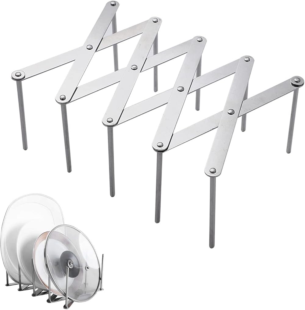 XIONGXIAOZHI Adjustable Stainless Steel Rib Holder & Storage Rack for Kitchen