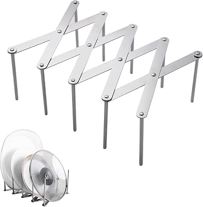 XIONGXIAOZHI Adjustable Stainless Steel Rib Holder & Storage Rack for Kitchen