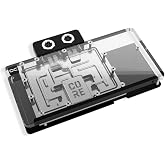 Alphacool Core GPU Waterblock Compatible with Aorus Elite RX 9070 XT | Chrome-Plated Copper Base, Acrylic Top, 4x G1/4" Ports, aRGB LEDs, Fits Gigabyte RX 9070 XT ELITE 16G &amp; GAMING OC 16G