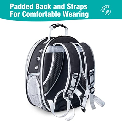 Expandable Cat Backpack, Siivton Space Capsule Transparent Pet Carrier