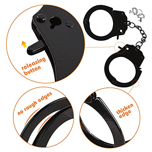 Shindel Police Pretend Play Toy Set, 2PCS Police Toys Kids Toy Handcuffs Halloween Costumes Kids Police Cosplay Birthday Party Gifts