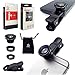 GoStellar Universal 3-in-1 Camera Lens Kit for Smartphones and Tablets - Wide Angle + Macro + Fisheye (Optical Glass/Increased Transparency) - Protective Bag and Clip