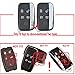 KMT ABS Smart Remote Key Fob Case Cover Protector Shell Fit Jaguar XE XJ XF F-TYPE F-SPACE (PACK OF 1 PC) (RED)